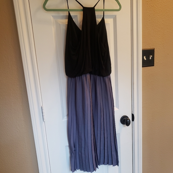 NWT LOFT Black and lavender dress - Picture 2 of 6